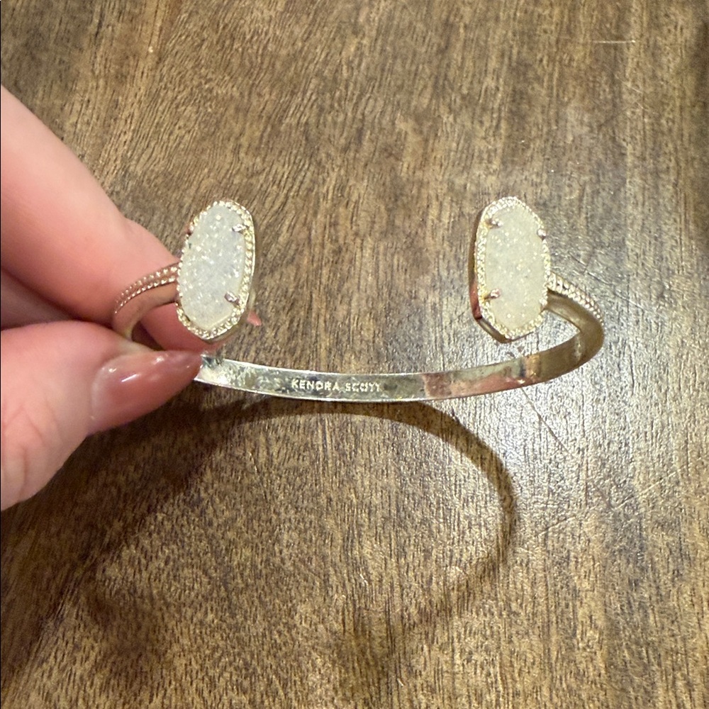 Kendra Scott Silver Bracelet with White Accents